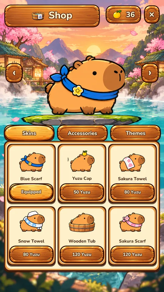 Skin shop screen