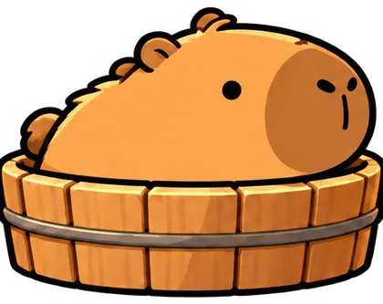 Wooden Tub capybara skin